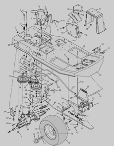 Motion Drive Diagram and Parts List for 30575X8C  Briggs and Stratton Lawn Tractor